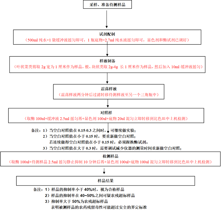 蔬菜農藥殘留快速檢測方法工作流程圖